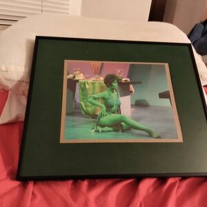 Star Trek Yvonne Craig Framed Art Print with Green and Black Accents